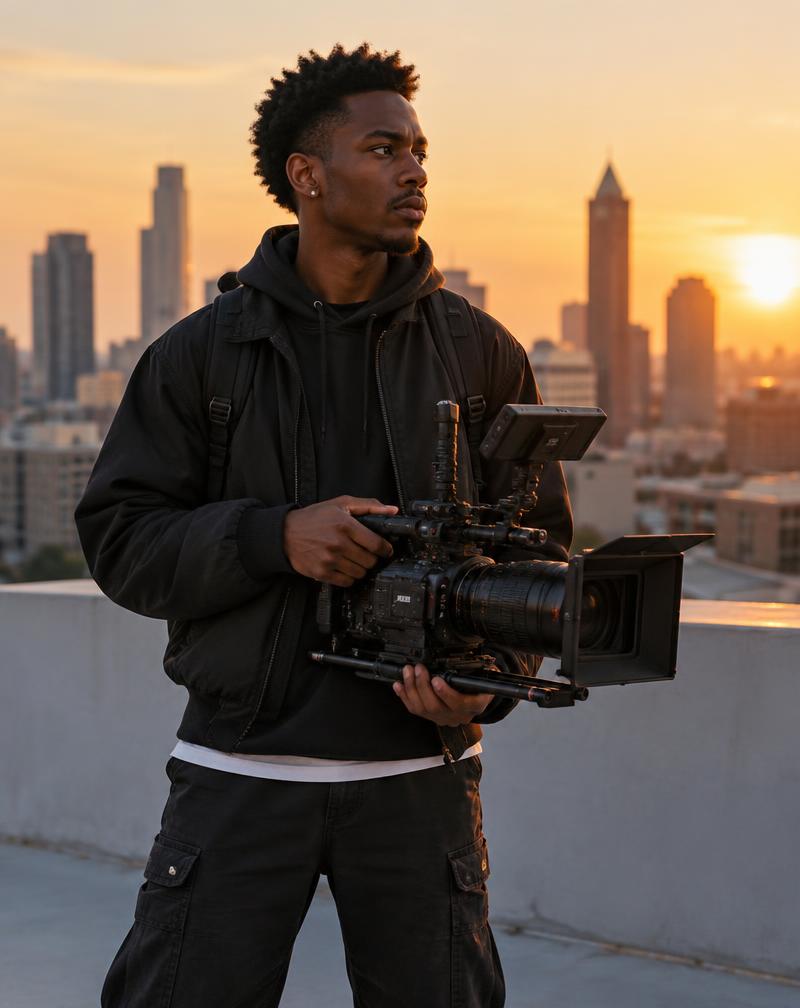 Videographer on set